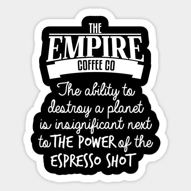 Powerful Espresso Shot Sticker by drummingco